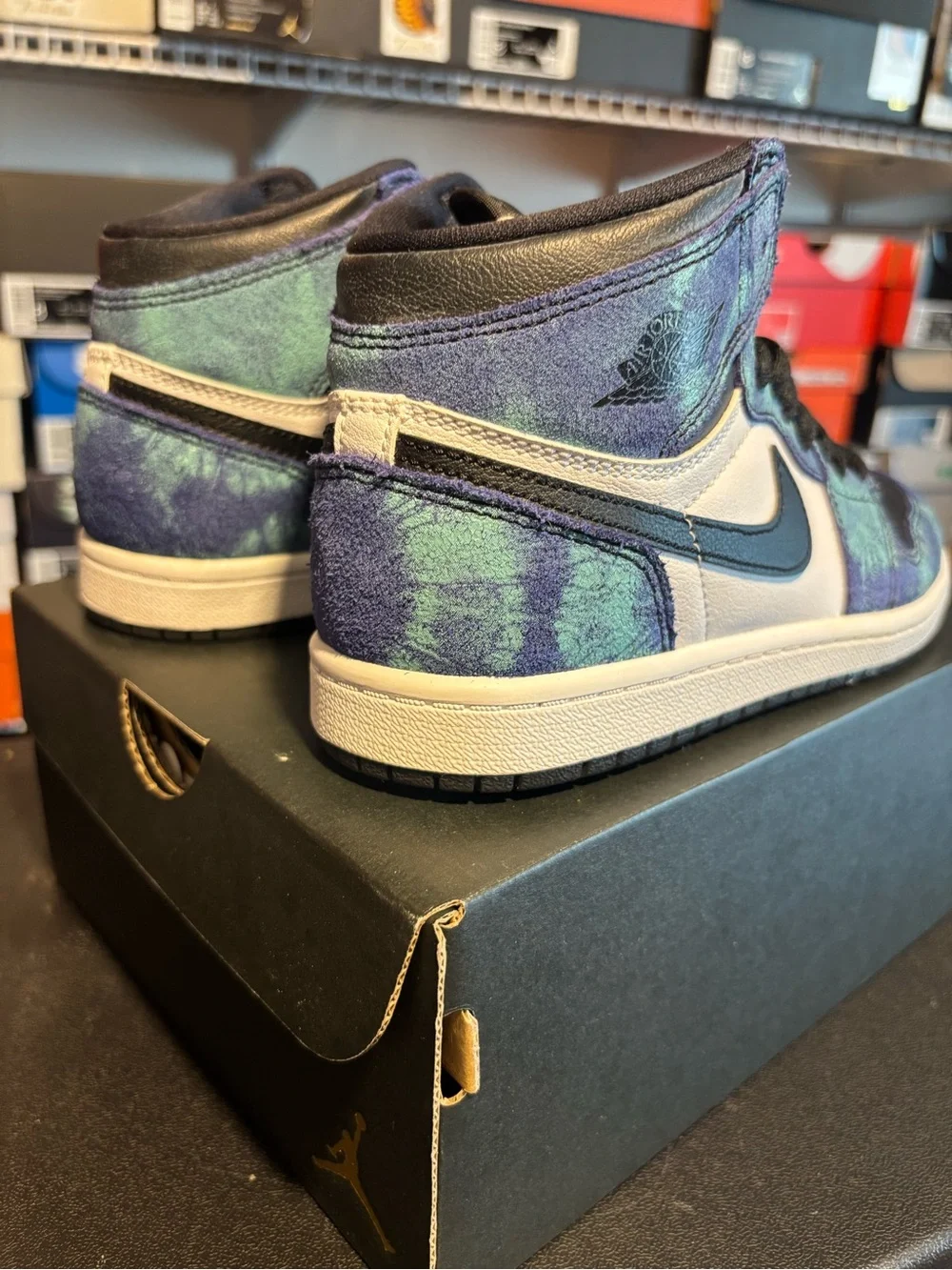 Jordan Air Jordan 1 Mid Tie-Dye Blue/Black/White